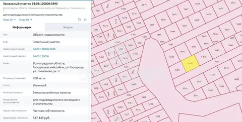 Участок в Волгоградская область, Городище рп 11 (7.0 сот.)