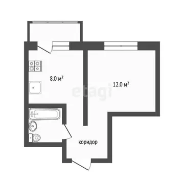 1-комнатная квартира: Самара, Средне-Садовая улица, 64 (28.8 м)