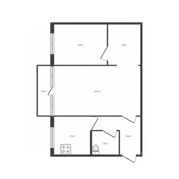 2-к кв. Брянская область, Брянск Дятьковская ул., 113 (45.9 м)