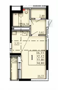 1-к кв. Башкортостан, Уфа Затон-Восточный жилрайон, Паруса жилой ...