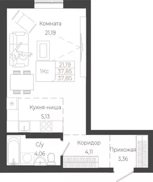 1-к кв. Алтай, Майминский район, с. Майма ул. Энергетиков (37.85 м)