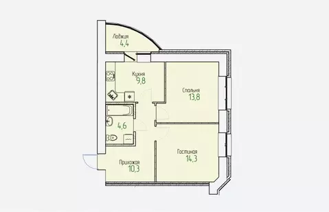 2-к кв. Кировская область, Киров Мурашинский проезд, 7 (55.0 м)