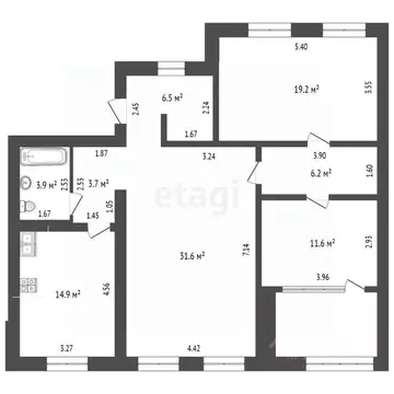 3-к кв. Вологодская область, Вологда Зосимовская ул., 9А (99.1 м)