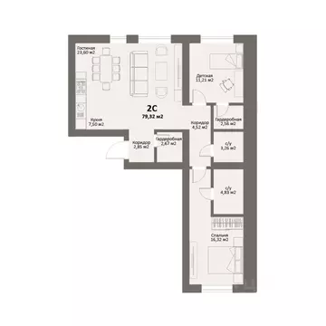 2-к кв. Челябинская область, Сосновский муниципальный округ, Поселок ...