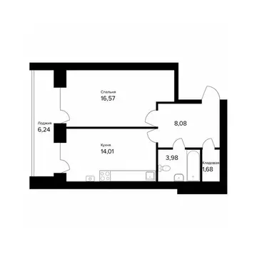 1-к кв. Ярославская область, Ярославль пос. Норское, Норские ...
