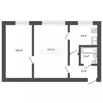 2-к кв. Нижегородская область, Нижний Новгород Юпитерская ул., 7 (36.5 ...