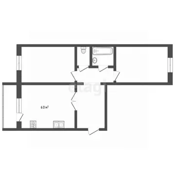2-к кв. Владимирская область, Муром ул. Экземплярского, 70 (53.9 м)