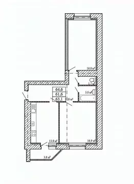 2-к кв. Тамбовская область, Тамбов городской округ, пос. Строитель ул. ...
