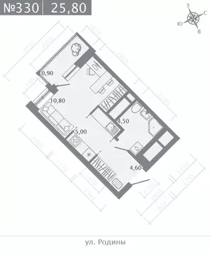 Студия Татарстан, Казань ул. Родины, 27Б (25.8 м)