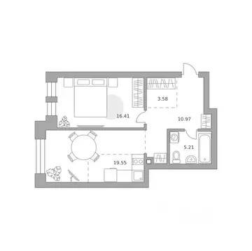 1-к кв. Москва Дубининская ул. (55.72 м)