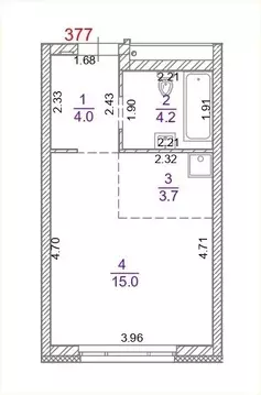 Квартира-студия: Екатеринбург, улица Фрунзе, 31/2 (27.6 м)