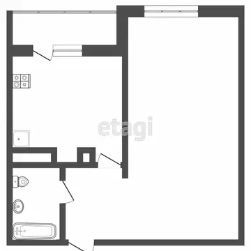 1-комнатная квартира: Тверь, 2-я Силикатная улица, 6 (42.7 м)