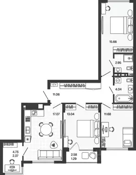 3-к кв. Калининградская область, Гурьевский муниципальный округ, пос. ...