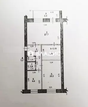 2-к кв. Башкортостан, Стерлитамак просп. Октября, 59 (59.6 м)