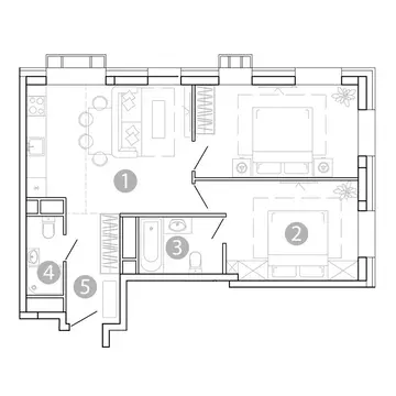 1-комнатная квартира: Чита, 1-я Коллективная улица, 6 СТР (29.29 м)
