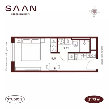 Студия Санкт-Петербург  (21.73 м)