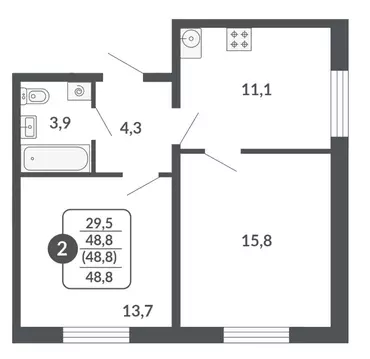 2-комнатная квартира: Киров, Нововятский район, ул. МОПРа / ул. ...