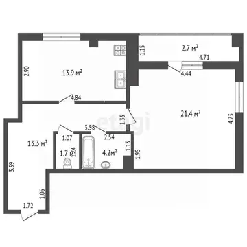 1-к кв. Самарская область, Самара Силовая ул., 6 (54.5 м)