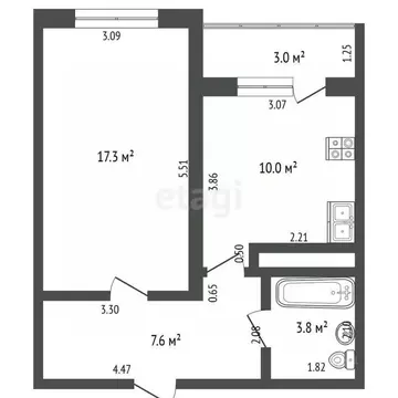 1-к кв. Краснодарский край, Анапа Владимирская ул., 55В (38.0 м)