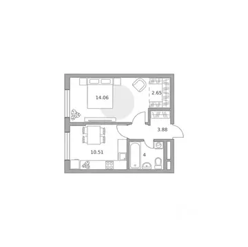 1-к кв. Московская область, Балашиха ул. Дмитриева, 9 (35.1 м)