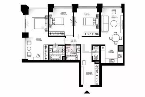 4-комнатная квартира: Москва, 4-я улица Марьиной Рощи, 10к1 (86.4 м)
