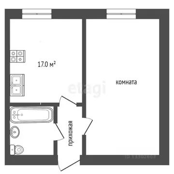 1-к кв. Ханты-Мансийский АО, Сургут пос. Гидростроитель, ул. ...