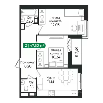 2-к кв. Ленинградская область, Сертолово Всеволожский район, Сертолово ...