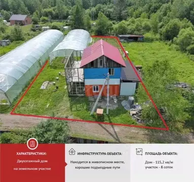 Дом в Хабаровский край, Хабаровский район, с. Черная Речка, Лайнер-1 ...