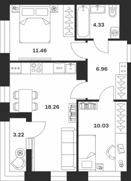 2-к кв. Тульская область, Тула городской округ, с. Осиновая Гора ул. ...