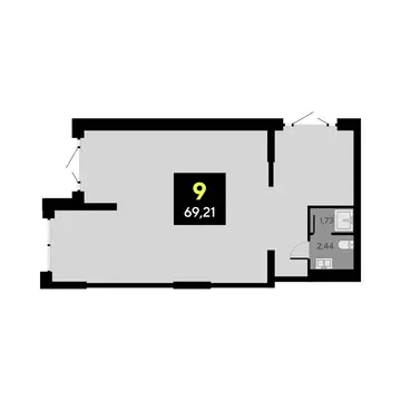 Офис в Тюменская область, Тюмень ул. Андрея Приказнова, 2 (69 м)