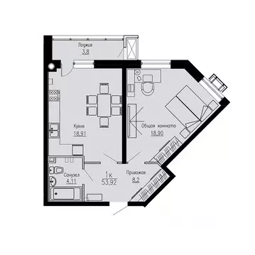 1-к кв. Ставропольский край, Пятигорск Скачки мкр,  (53.92 м)