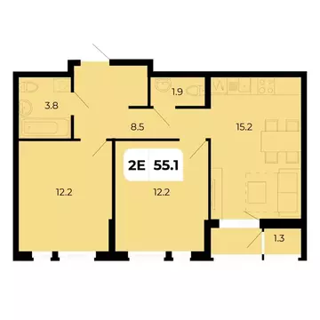 2-к кв. Ростовская область, Аксайский район, Щепкинское с/пос, пос. ...