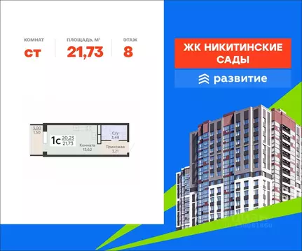 Студия Воронежская область, Воронеж Никитинские сады жилой комплекс ...