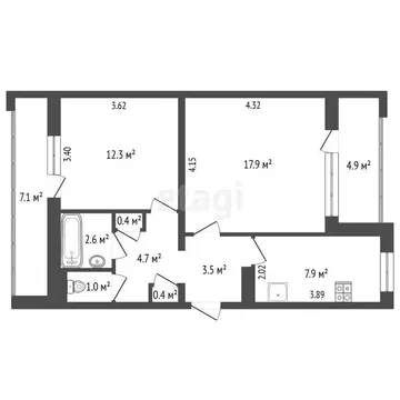 2-комнатная квартира: Севастополь, проспект Героев Сталинграда, 60 ...