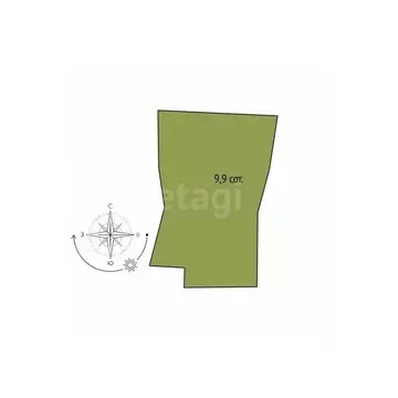 Участок в Белгородская область, Белгород ул. Пугачева, 19 (9.9 сот.)