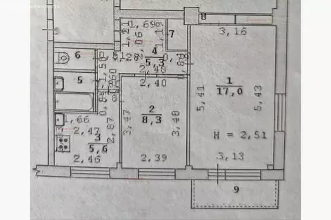 2-комнатная квартира: Екатеринбург, Славянская улица, 58 (41.1 м)