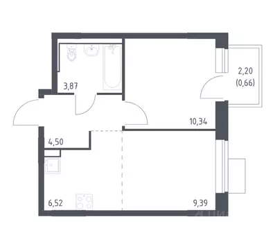 1-к кв. Москва Молжаниново жилой комплекс, к4 (35.28 м)