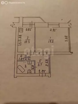 3-комнатная квартира: Казань, улица Адоратского, 2 (41.2 м)
