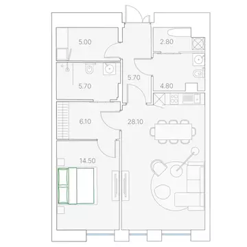 1-к кв. Москва Софийская наб., 34С3 (72.7 м)