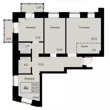 4-к кв. Красноярский край, Красноярск ул. Елены Стасовой, 80 (89.0 м)