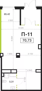 Помещение свободного назначения (70.73 м)