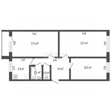 3-к кв. Ярославская область, Ярославль Угличская ул., 3 (60.0 м)