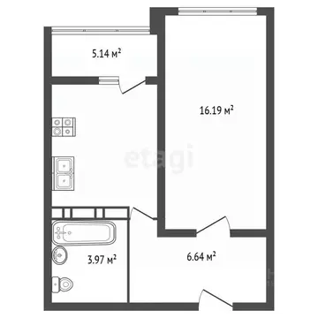 1-к кв. Воронежская область, Воронеж Газовый пер., 15И (35.9 м)