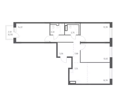 3-к кв. Ленинградская область, Ломоносовский район, Лаголовское с/пос, ...