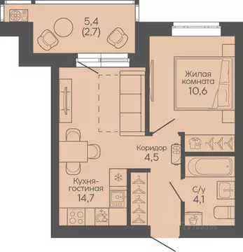 1-к кв. Волгоградская область, Волгоград Трехгорная ул., 27 (36.6 м)