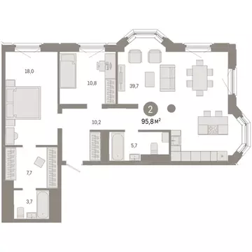 2-комнатная квартира: Екатеринбург, жилой район Вокзальный, улица ...