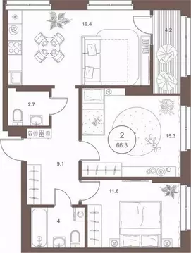 2-к кв. Пензенская область, Пенза Арбеково жилрайон, Дальнее Арбеково ...