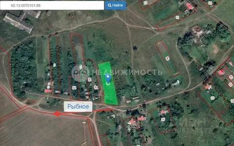 Участок в Рязанская область, Рыбновский район, Пионерское с/пос, д. ...