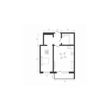 1-к кв. Иркутская область, Иркутск Сарафановская ул. (42.6 м)