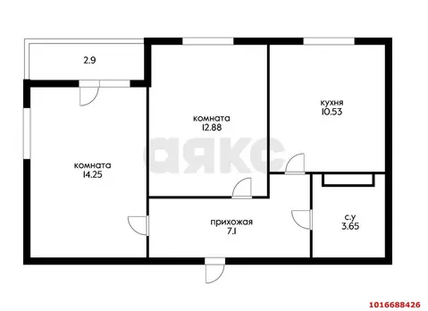 2-комнатная квартира: Краснодар, улица имени Владимира Жириновского, 7 ...
